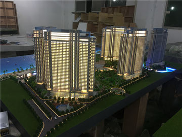 1/75 Scale Architect House House Models Builder พร้อม Light / High Rise Scale Maquette ที่อยู่อาศัย